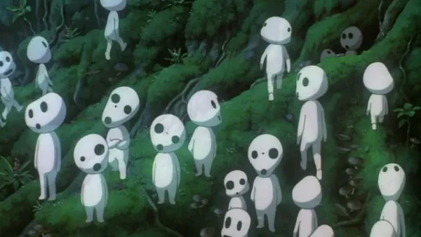 Kodamas from Studio Ghibli's Princess Mononoke